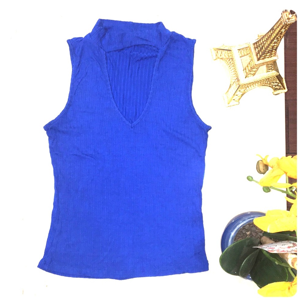 Blue Top with choker